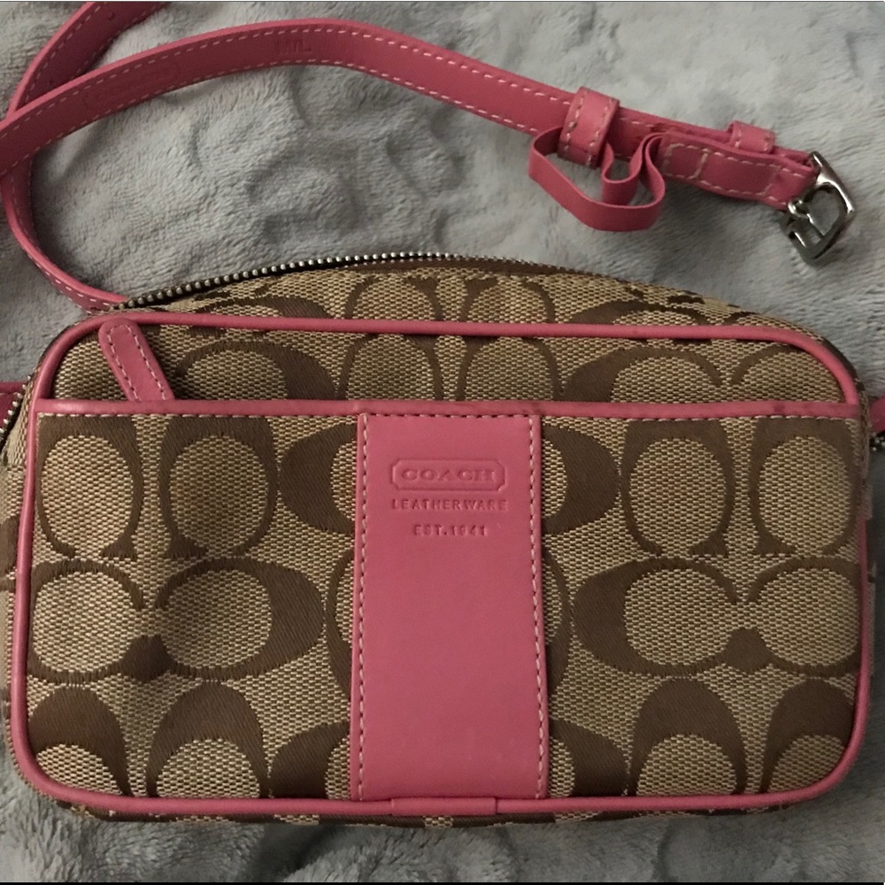 Coach Signature C Pink Belt Fanny Pack